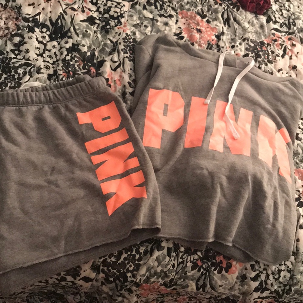 Crop sweater and matching shorts